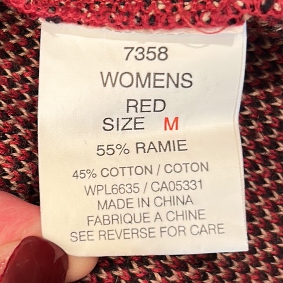 Vintage Woolrich Christmas Deer Buffalo Check Snowflake Red Black Zip Up Vest M - Picture 5 of 9